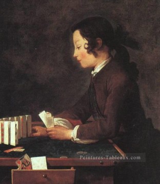  cartes - Le château de cartes 1740 Jean Baptiste Simeon Chardin
